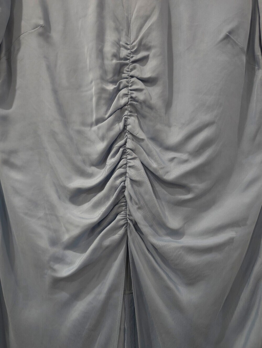 ZARA Refined Lagenlook Satin Powder Blu Tunic, Minimalist Effortless Chic, Nwt S - Picture 4 of 15